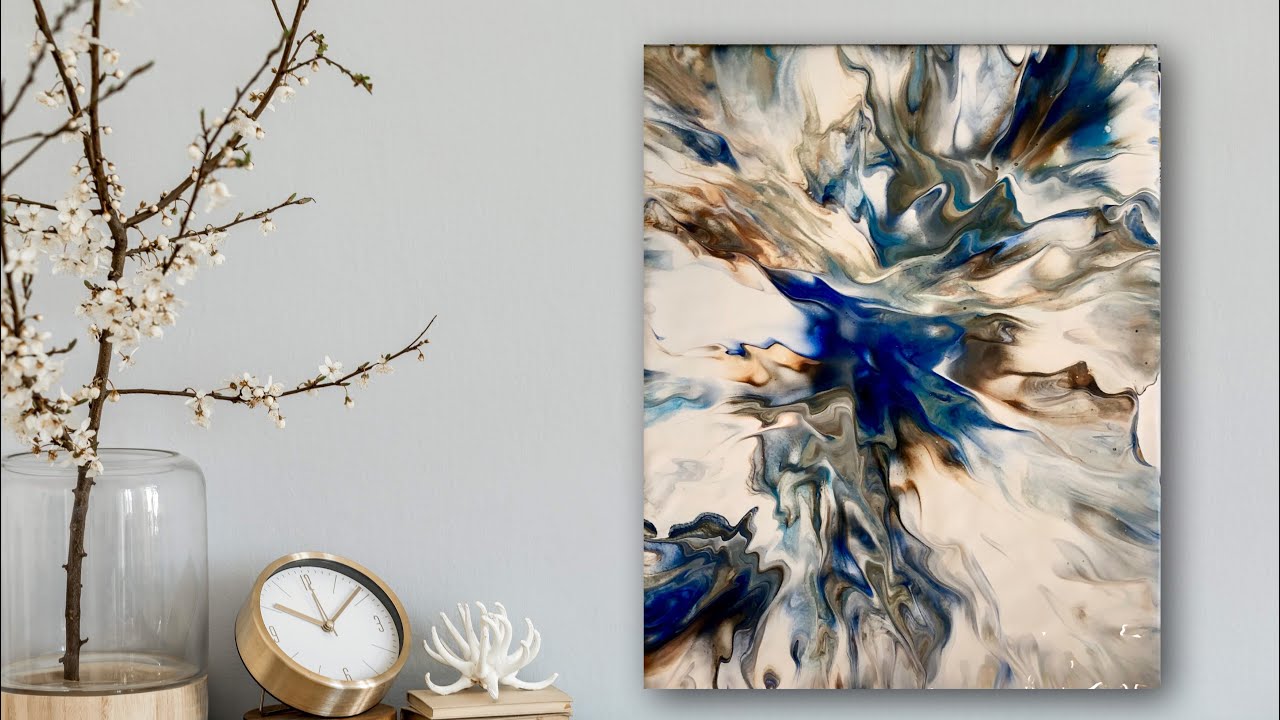 Dutch pour acrylic pouring technique/ fluid art painting - YouTube