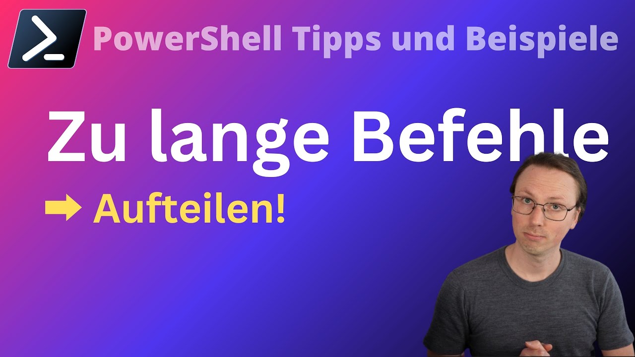 PowerShell Parameter auf mehrere Zeilen aufteilen - YouTube