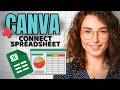 How to Connect Spreadsheet to Canva — Takes 30 Seconds