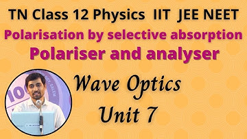 Polarisation by selective absorption  Wave Optics Unit 7 Class 12 Physics JEE/NEET