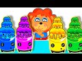 Lion Family | Rainbow Chocolate Fountain Challenge | Cartoon for Kids