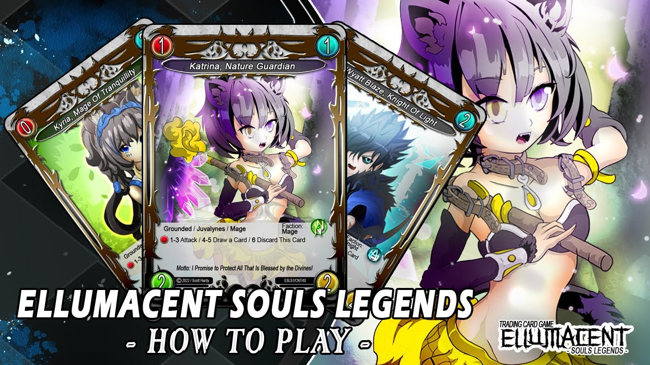 How to play my homemade trading card game Ellumacent Souls Legends TCG