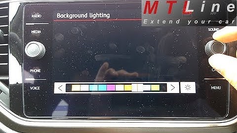 VW T-Roc, MY2018 – activation of 10 colours for multimedia device illumination