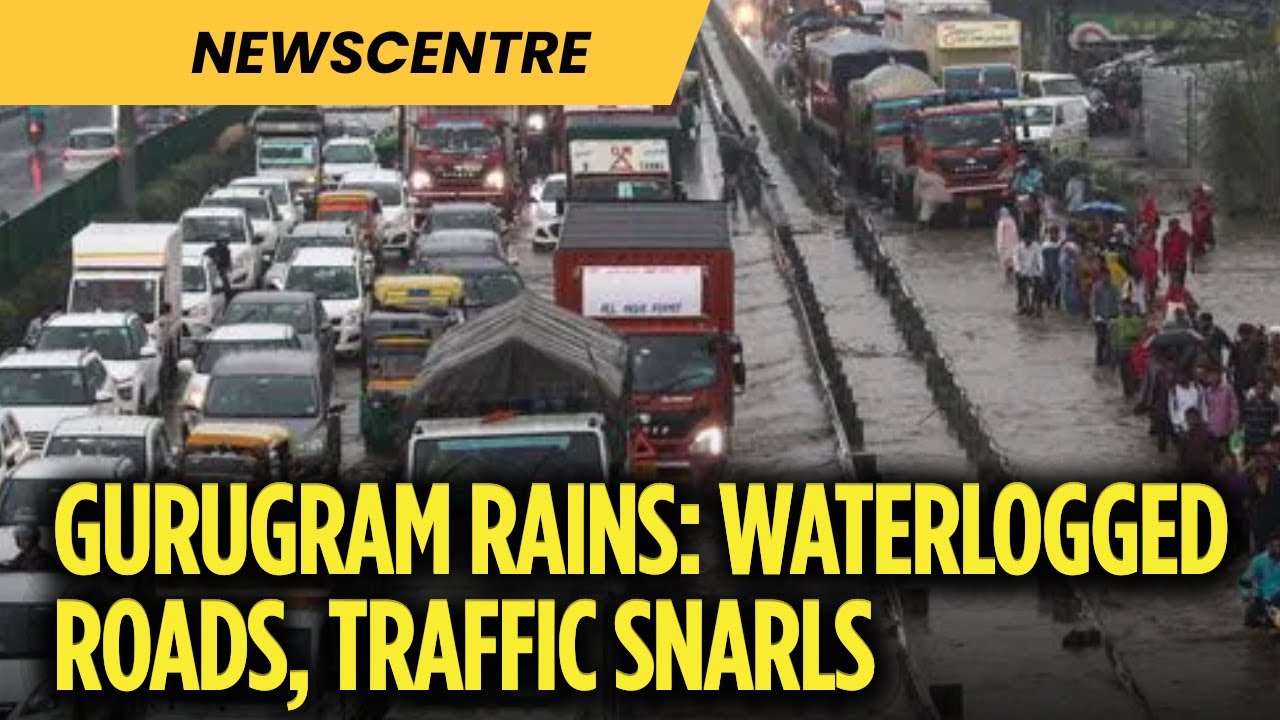 4 Hours Of Rains Brings Gurugram To A Grinding Halt | Gurugram Rains | CNBC TV18