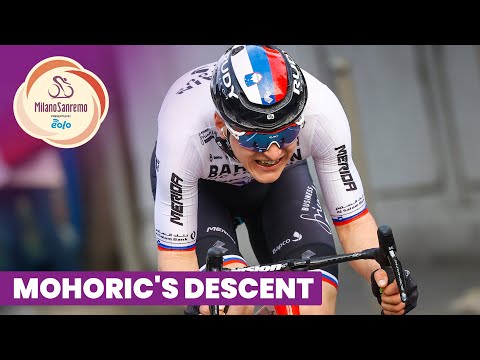 Milano-Sanremo presented by EOLO 2022 | Matej Mohoric's descent