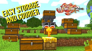 Minecraft Ancient Warfare 2 - How to easily use the Courier and Storage in 10 minutes