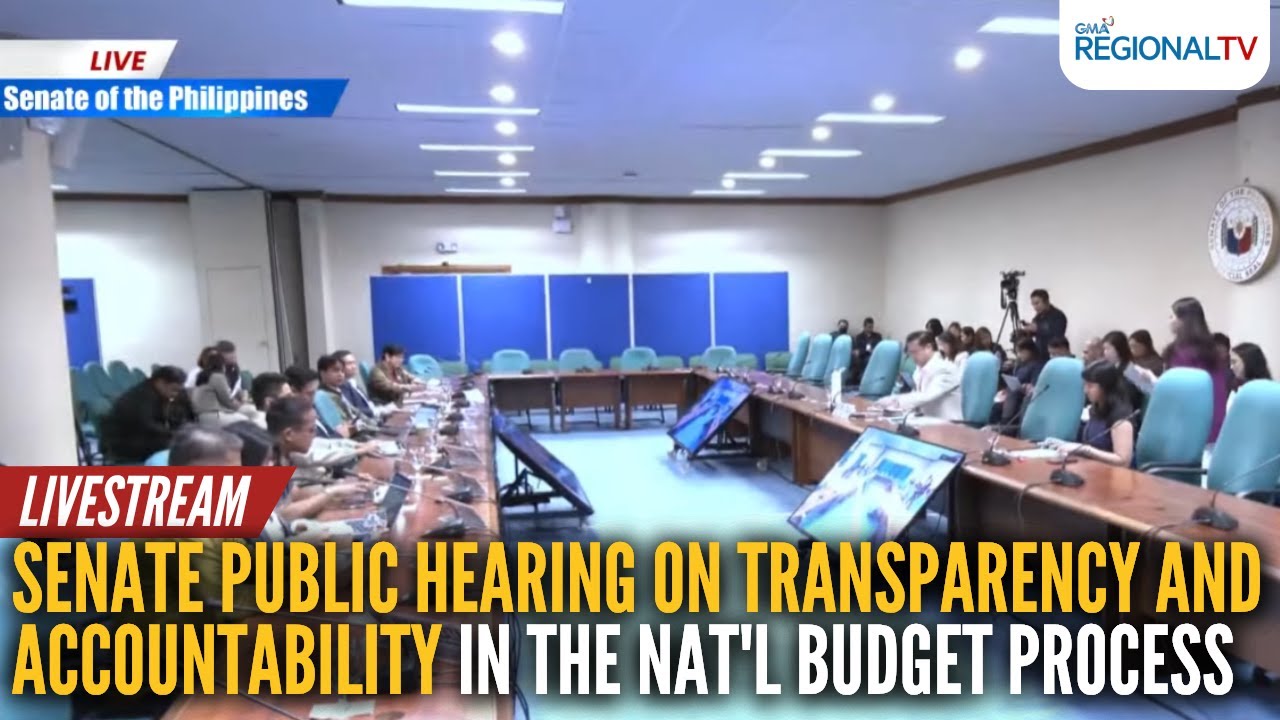 LIVE - Senate public hearing on transparency & accountability...  - Replay | GMA Regional TV