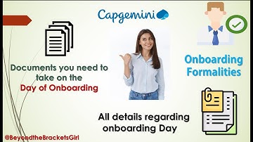 Capgemini Documents required to take on Day of onboarding || #onboardexperience