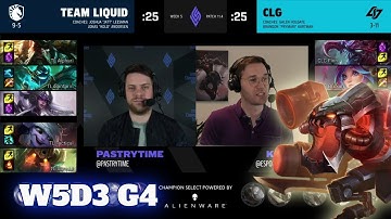 Team Liquid vs CLG | Week 5 Day 3 S11 LCS Spring 2021 | TL vs CLG W5D3