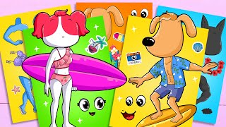 Sheriff Labrador Beach Mod X Papillon And Antel Sticker Book