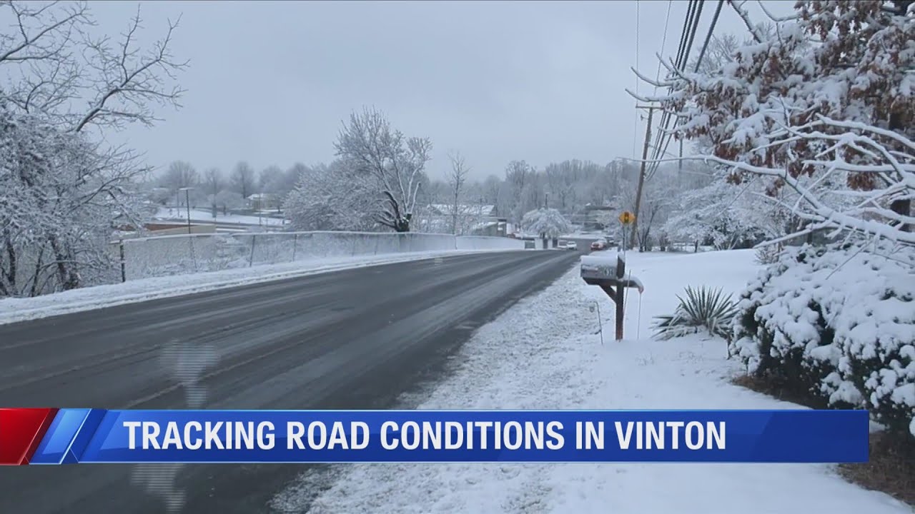 WFXR's George Noleff with road conditions in Vinton