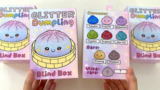 [🥟paper diy🥟] MYSTERY GLITTER DUMPLING DIY BLIND BOX unboxing! | asmr