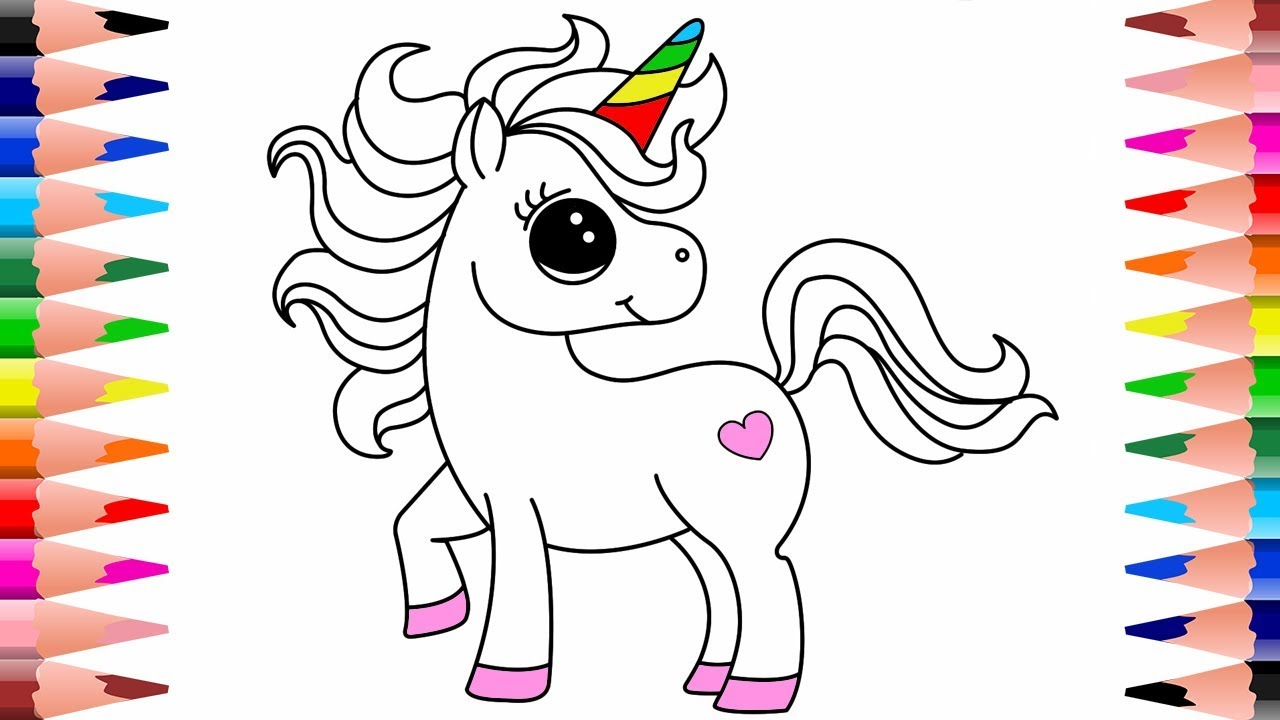 Unicorn Coloring Picture 1