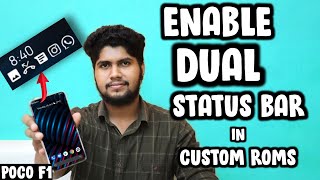 Enable dual status bar in custom roms poco f1 | Dual status bar poco f1 screenshot 2
