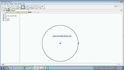 Tangent lines of circle on Geogebra
