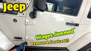 Jeep Wrangler Door is Jammed and hard to open, HINGES need lubrication - YouTube Jeep Wrangler Door is Jammed and hard to open, HINGES need lubrication - YouTube