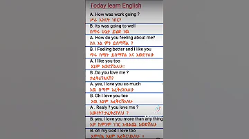 እንግሊዘኛን በአማረኛ መማር SPEAKING ENGLISH IN AMHARIC Daily Use Sentence English Education 