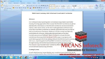 Multi Label Learning with Global and Local Label Correlation- IEEE PROJECTS 2018