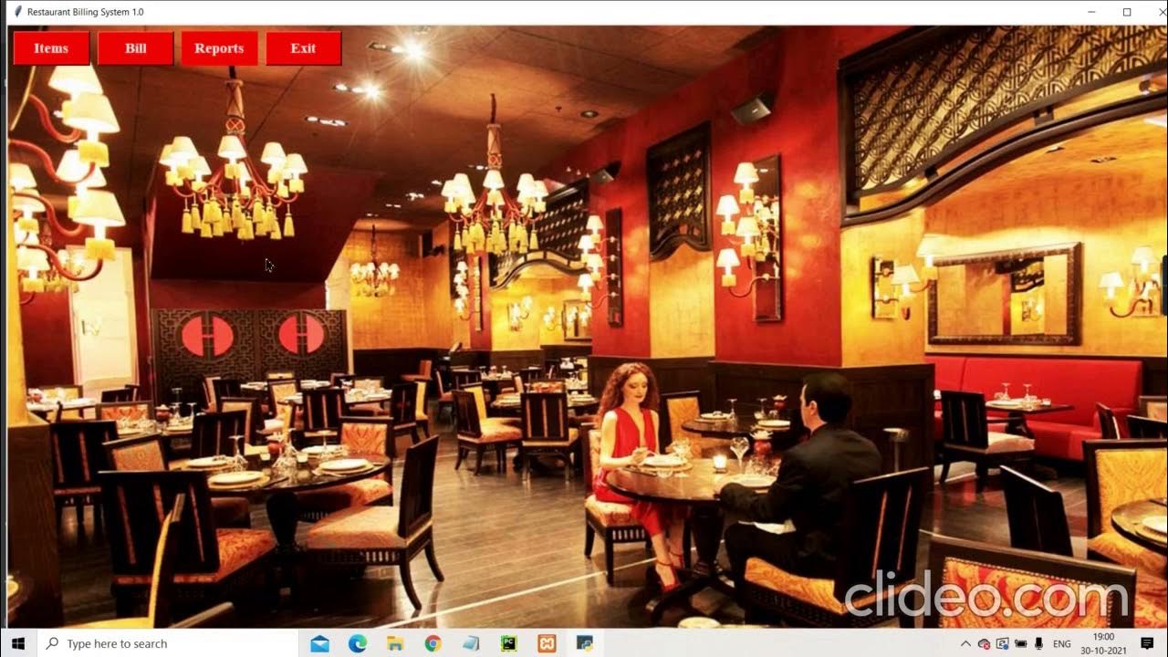 Restaurant Billing System (Using Python Tkinter and MySQL) - YouTube