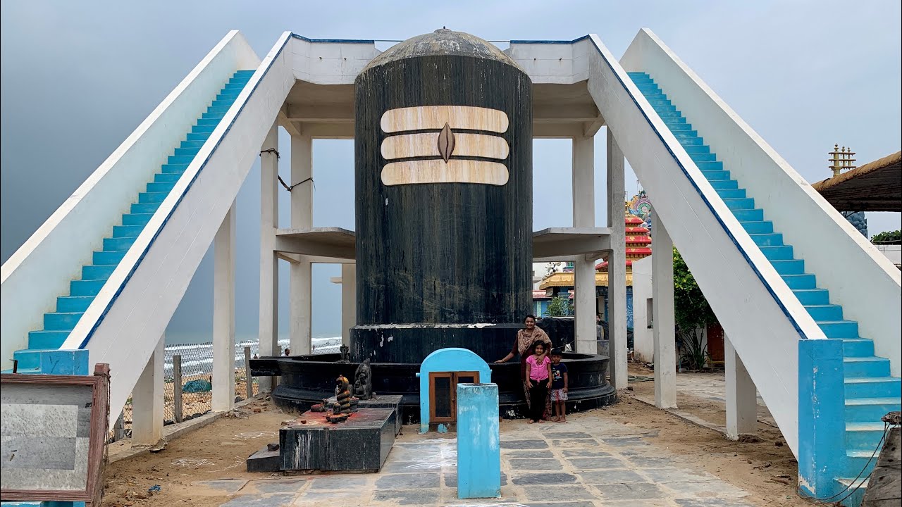 MYPADU BEACH: Beach Side Awesome Lord Siva Temple Walking Around | Nellore Beaches