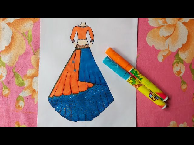 Sketching Of Dress - #traditional #traditionalwear #weddingdress #wedding  #illustrator #dulhanwear #embroidery #sketching #illustration #fashionista  #designer #fashion #fashionstyle #fashionart #weddingideas #blousedesigns  #blousemodern #blousestyle ...