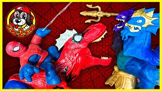 Goo Jit Zu  SpiderMan & Captain America's Time Travel Battle with King Hydra