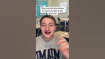 That one kid who thinks it’s funny to talk to the quiet kid #pov #school #comedy
