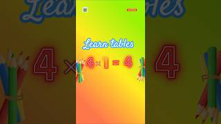 Table of 4 in 20 Seconds 😲 | Learn 4 Times Table Fast 🔥 #shorts