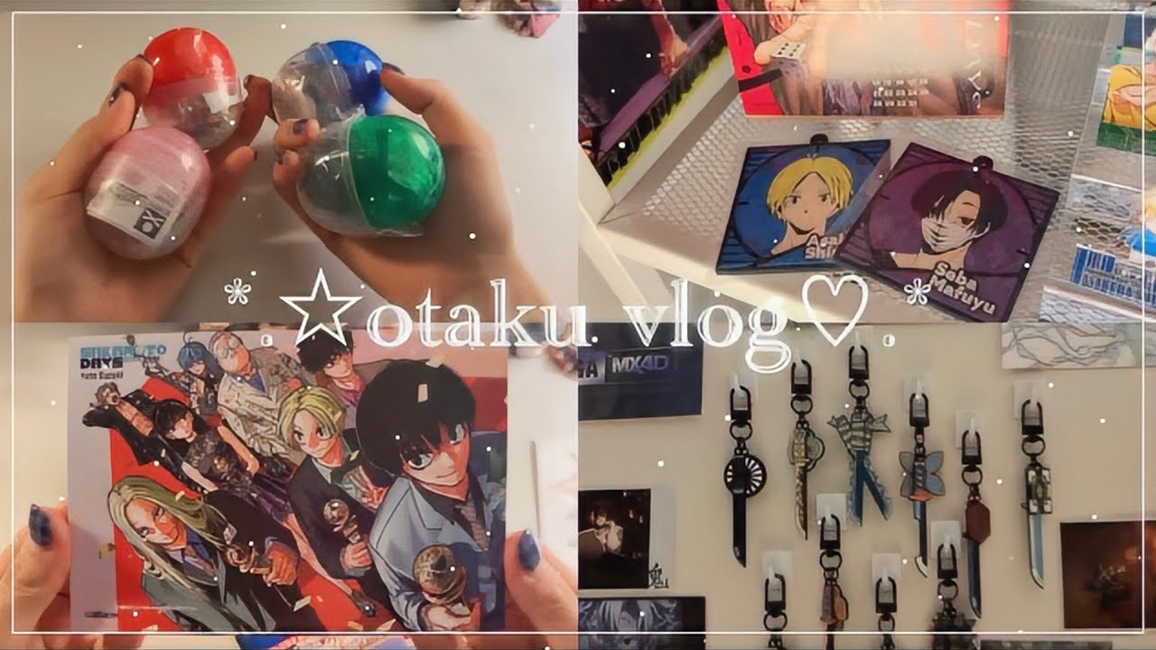  ʚ오타쿠브이로그ɞ ྀི|나도 일륜도 있따!!!◡̈⋆*오타쿠 브이로그•가챠깡•쿠지•랜덤깡•택배깡•굿즈깡•귀칼•일륜도•히로아카•사카데이•만화책