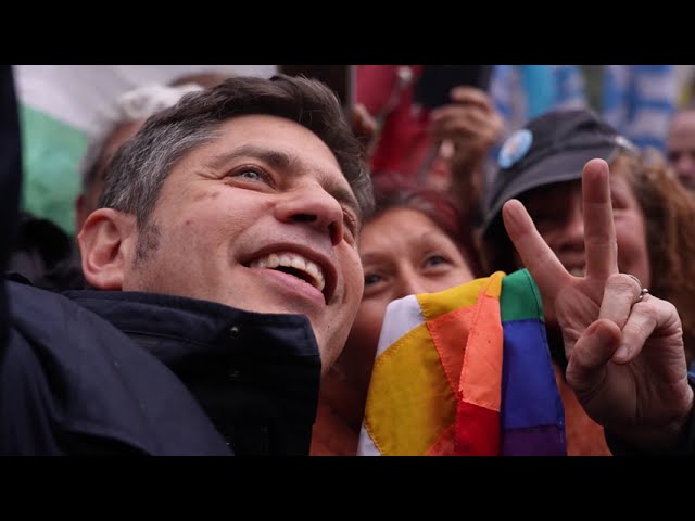 Kicillof marchó contra la Ley de Inviolabilidad de la Propiedad Privada