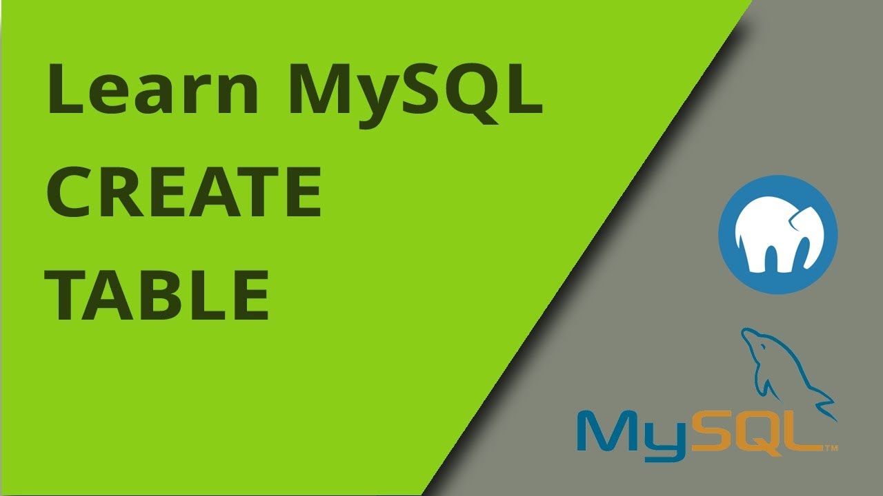 Learning Mysql - Create Table