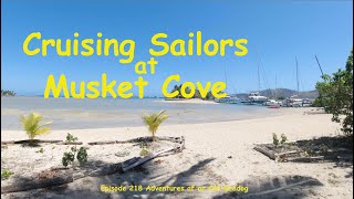 Cruising sailors at Musket Cove 'Fiji'