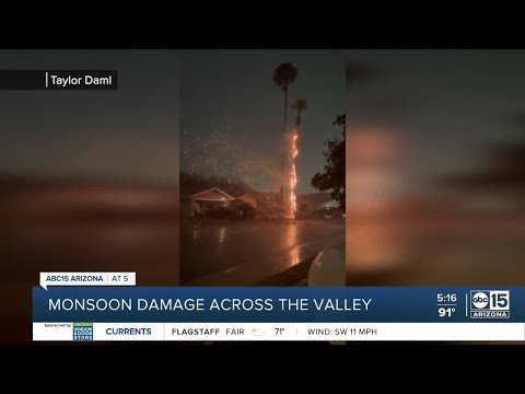 Monsoon damage across the Valley Thursday