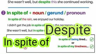 How To Use In Spite Of  Despite In English Speaking Dr Anjibabu