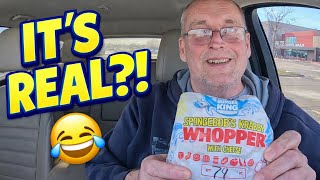 I Tried Burger King’s NEW SpongeBob Krabby Whopper + Tots (Worth It)