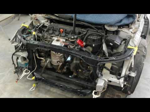 2009 HONDA CIVIC REBUILD | HOW TO REPLACE A RADIATOR SUPPORT PART 2 of 2