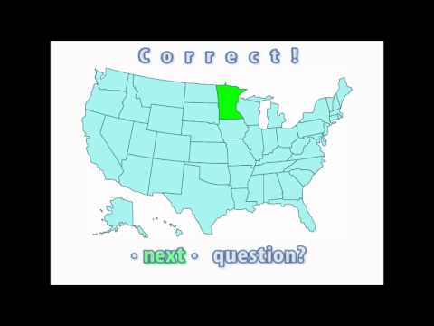 Interactive United States Map Quiz - Correct Minnesota Location