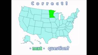Interactive United States Map Quiz - Correct Minnesota Location