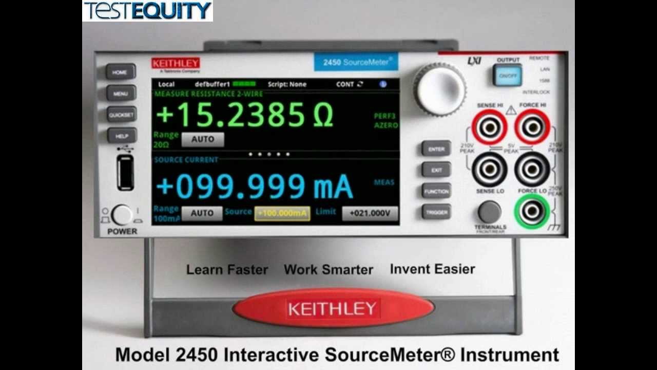 Keithley 2450 Touchscreen Source Measure Unit (SMU) Product Tour