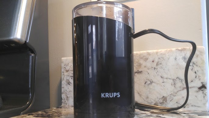 Krups F20342DI Electric Spice and Coffee Grinder, Stainless Steel Blades, Black