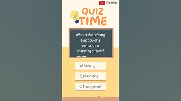 Operating System Quiz #bitwise299 #Tech #Technology #ComputerScience #badarrajput299