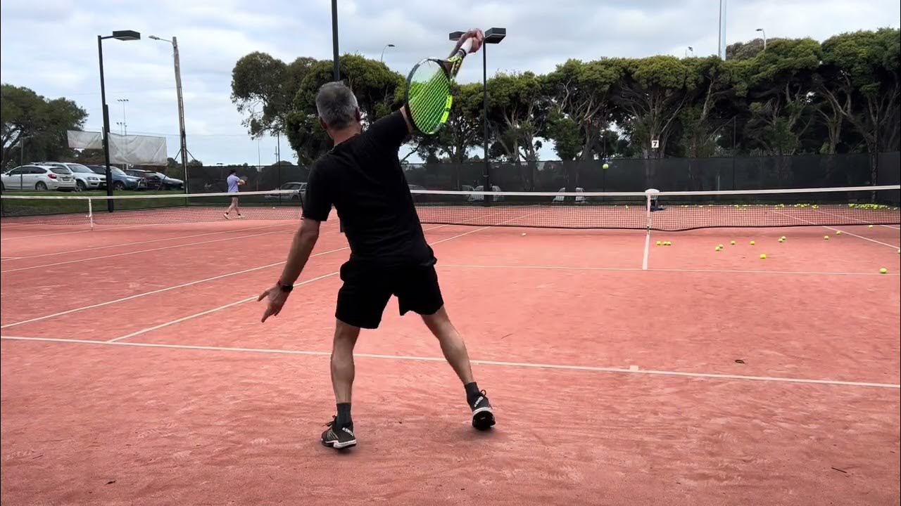 Open stance one handed backhand practice YouTube