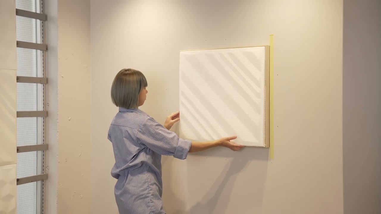 壁や天井に貼るだけで、吸音・拡散ができる桐製の音場調整パネル