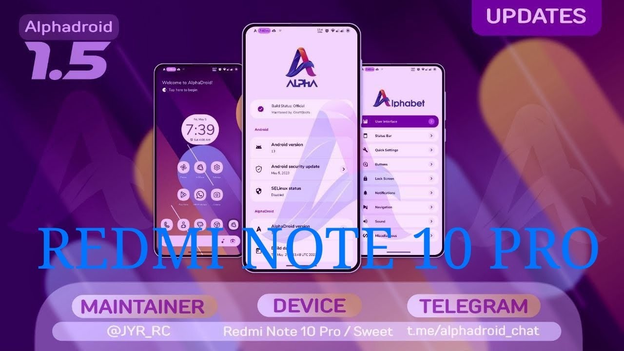 AlfaDroid 1.5 | UPDATED | REDMI NOTE 10 PRO. - YouTube