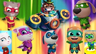 ⁣Talking Tom Hero Dash - Discover all the heroes - New character - Full walkthrough - BOSSES -cartoon