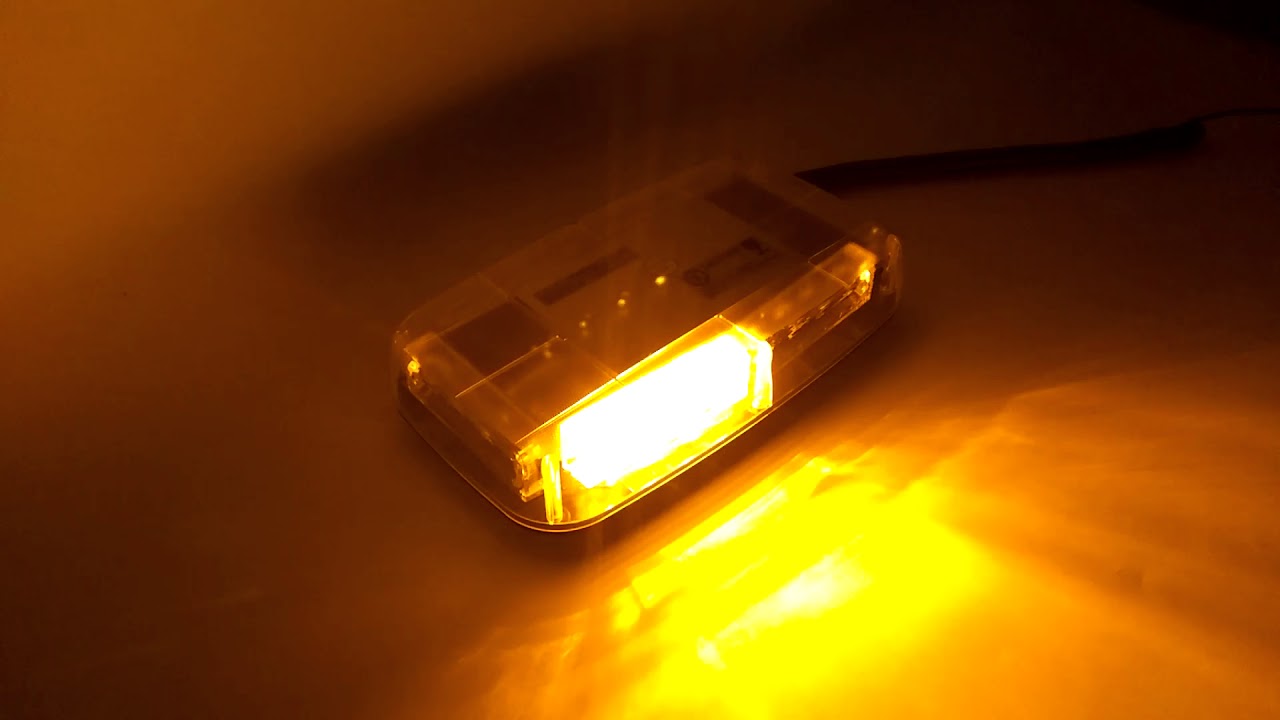 24 LED Amber oval Roof Flash Traffic Advisor Emergency Mini Strobe ...
