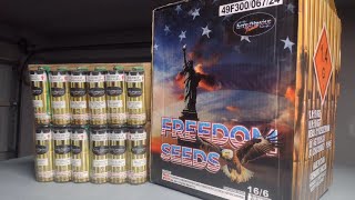 FREEDOM SEEDS TITANIUM SALUTE TO COLOR BREAK PROLINE 5" CANISTER SHELLS 1-12 INTRAVENOUS FIREWORKS