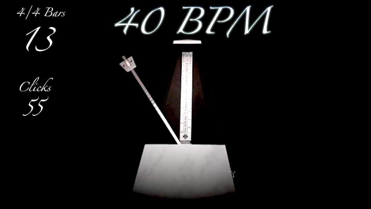 40 BPM Metronome YouTube