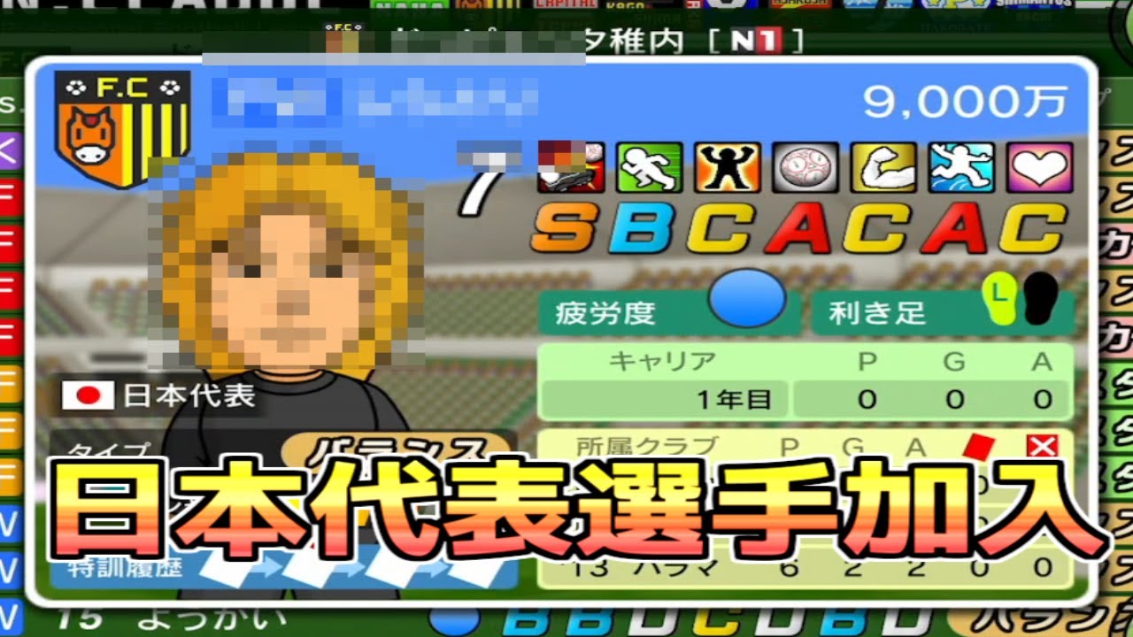 カルチョビットa 日本代表選手加入 N12年目に挑みます 24 Youtube