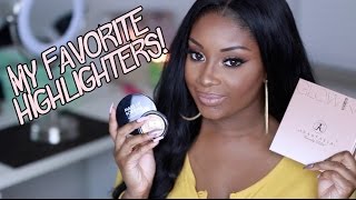 My Favorite Highlighters | Perfect for Deep/Dark Skin | Makeupd0ll